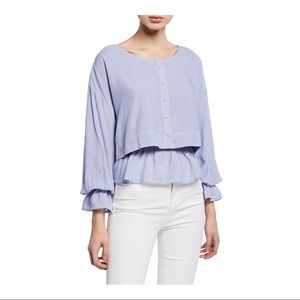 [Cupcakes & Cashmere] Juniper Striped Blouse M NWT